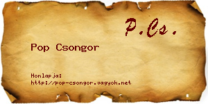 Pop Csongor névjegykártya